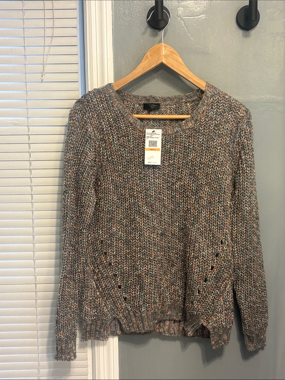 Jessica Simpson Multicolor Knit Crewneck Sweater